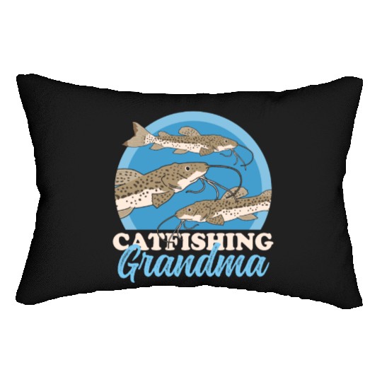 Catfishing Grandma Fish Catfish Fishing Lumbar Pillows