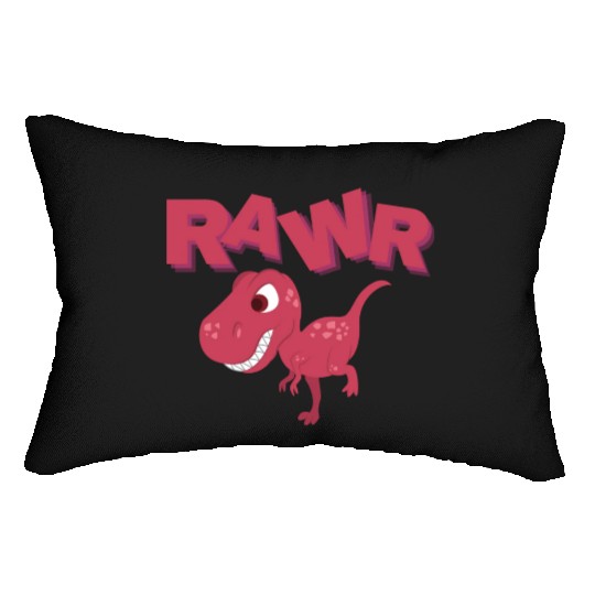 Rawr Cute Rex Dino Extinct Lover Tyrannosaurus Lumbar Pillows