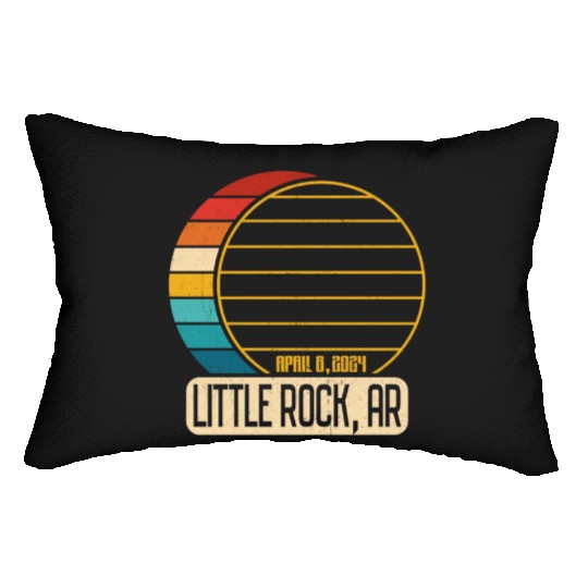 Total Solar Eclipse Arkansas Little Rock 4 28 2024 Lumbar Pillows