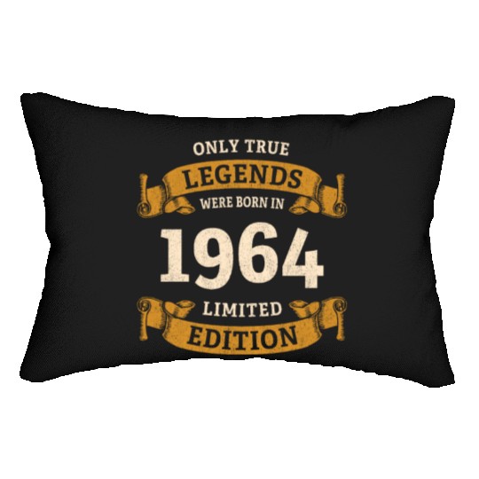 True Legends were born in 1964 60th Birthday Gift Lumbar Pillows