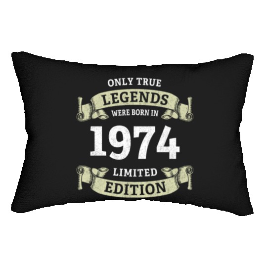 True Legends were born in 1974 50th Birthday Gift Lumbar Pillows