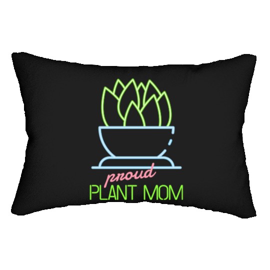 Proud Plant Mom Neon Style Lumbar Pillows
