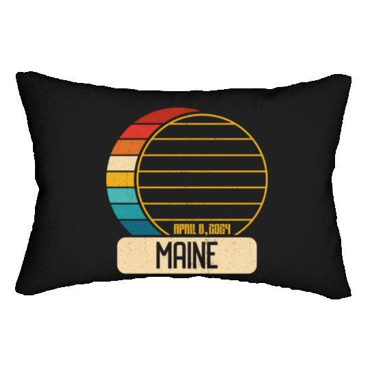 Total Solar Eclipse Maine April 28 2024 Eclipse Lumbar Pillows