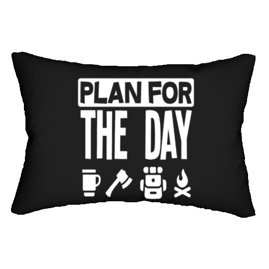 Daily Schedule Nature Camping Camper Lumbar Pillows