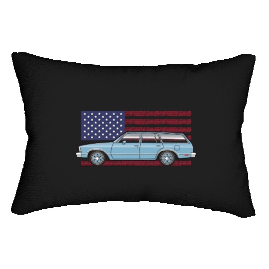 Usa Light Blue Lumbar Pillows