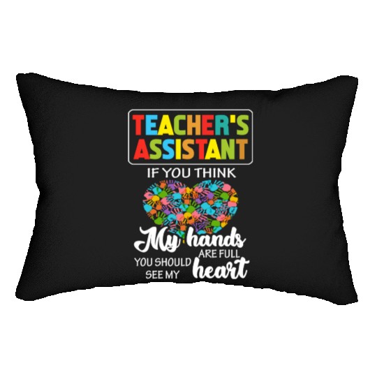 Teacher Assistant Cute Heart Quote Gift Lumbar Pillows For