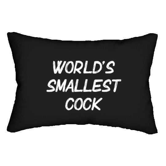 World s Smallest Cock Lumbar Pillows