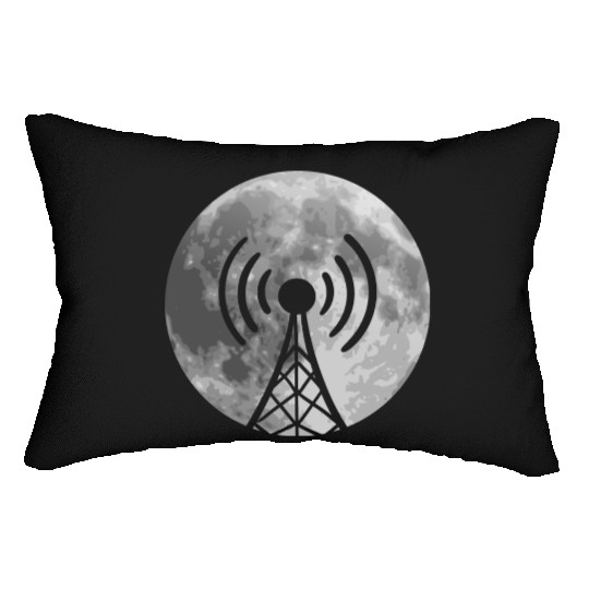 Radio Moon Radio Operator Gift Lumbar Pillows