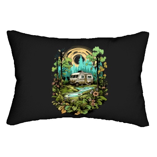 nature, freedom, independent, gift Lumbar Pillows