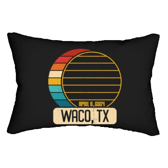 Total Solar Eclipse Texas Waco April 28 2024 Lumbar Pillows