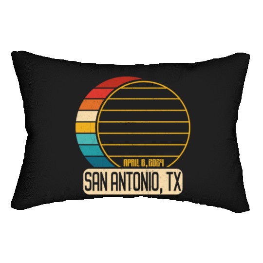Total Solar Eclipse Texas San Antonio EclipseSan A Lumbar Pillows