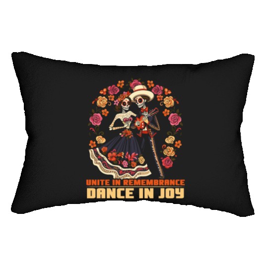 Dia De Los Muertos Sugar Skull Mexican Holiday Lumbar Pillows