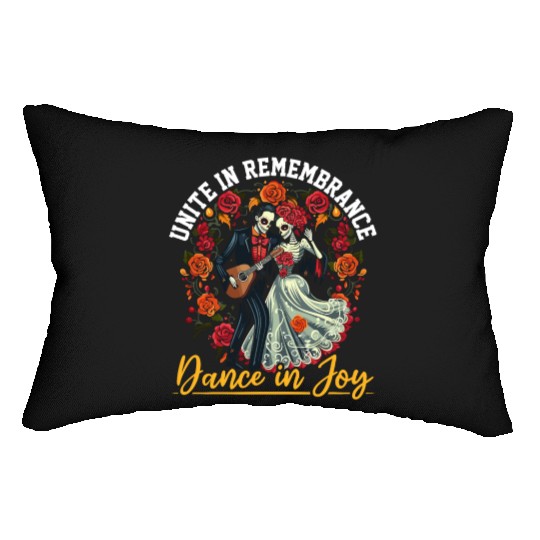 Dia De Los Muertos Sugar Skull Mexican Holiday Lumbar Pillows