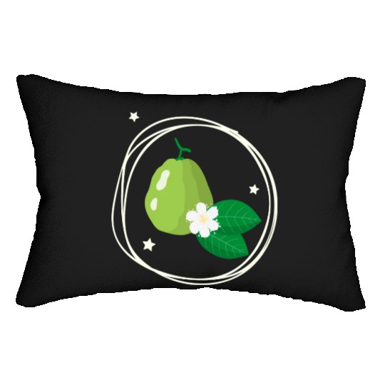 Guava With Flower And Leaves Lumbar Pillows