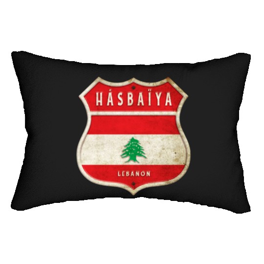 Hasbaiyya Lebanon coat of arms flags design Lumbar Pillows