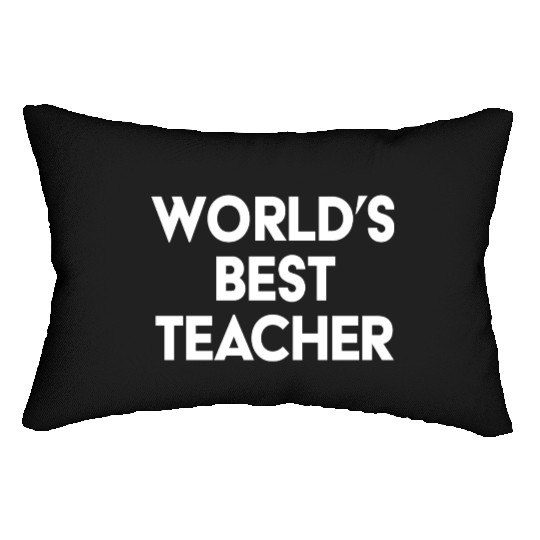 worlds best teacher Lumbar Pillows