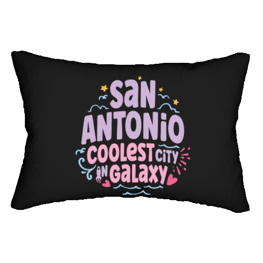 San Antonio Coolest Galaxy Lumbar Pillows