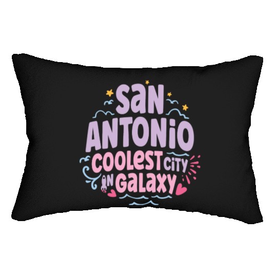 San Antonio Coolest Galaxy Lumbar Pillows