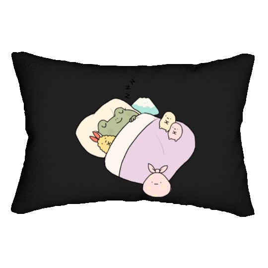 Sleepy Frog With Friends Lumbar Pillows