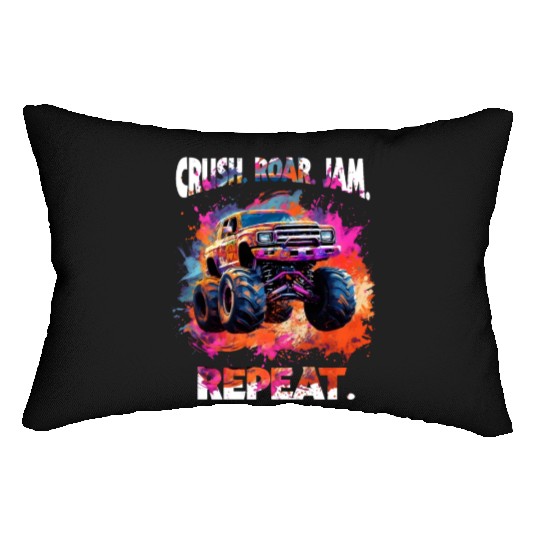 Truck Big Retro Race Dad Trucker Lover Jam Vintage Lumbar Pillows