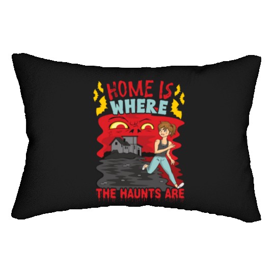 Horror Paranormal Haunted House Spooky Halloween Lumbar Pillows