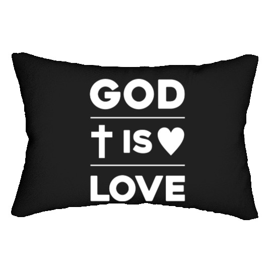 God Is Love Love Jesus Christian Christmas Lumbar Pillows