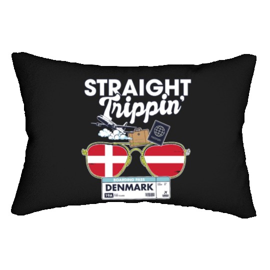 Straight Trippin' Dane Vacation Tour Travel Trip Lumbar Pillows