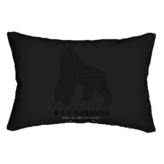 R.I.P Harambe Lumbar Pillows