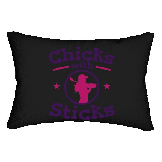 Chicks With Sticks Golf Lumbar Pillows Women Club Design I