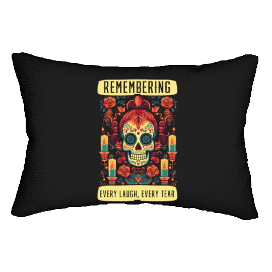 Dia De Los Muertos Sugar Skull Mexican Holiday Lumbar Pillows