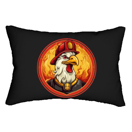 Fire department cock Lumbar Pillows