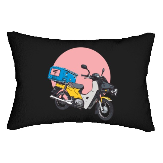 colorful motorcycle Lumbar Pillows