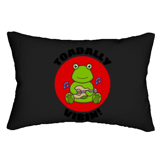 Toadally Vibin Toad Pun Lumbar Pillows