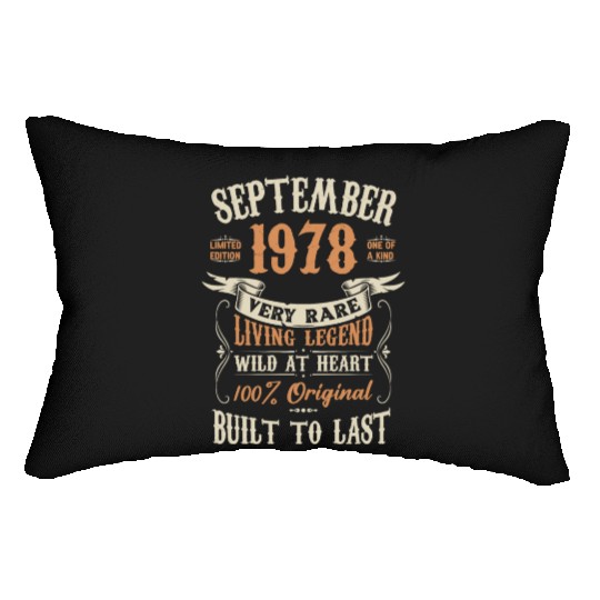 September 1978 Birthday Surprise Lumbar Pillows