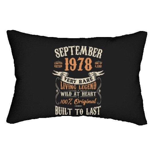 September 1978 Birthday Surprise Lumbar Pillows