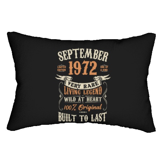 September 1972 Birthday Surprise Lumbar Pillows