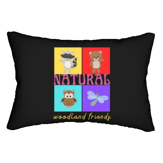 Natural woodland friends Lumbar Pillows