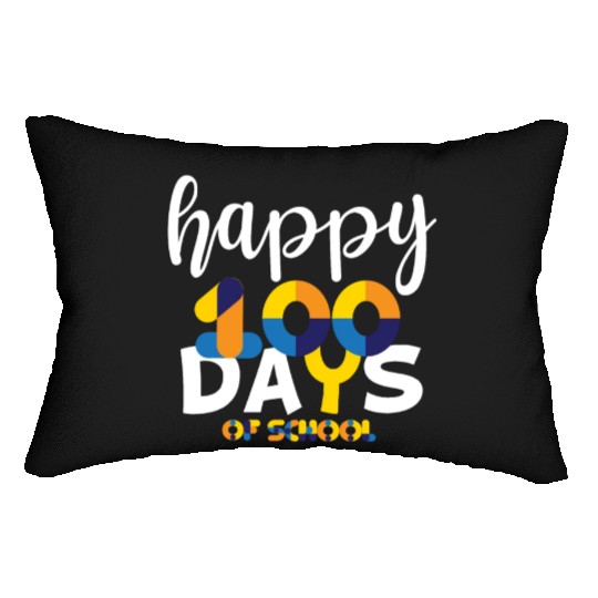 Happy 100 Days Of School Lumbar Pillows Teacher Team Grade