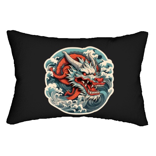 Japanese Dragon Lumbar Pillows