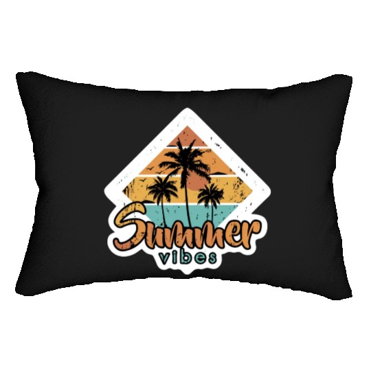 summer vibes Lumbar Pillows