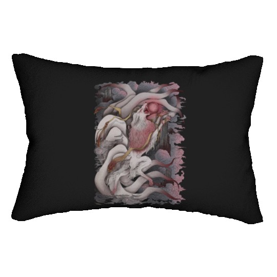Kitsune Blood Moon Lumbar Pillows