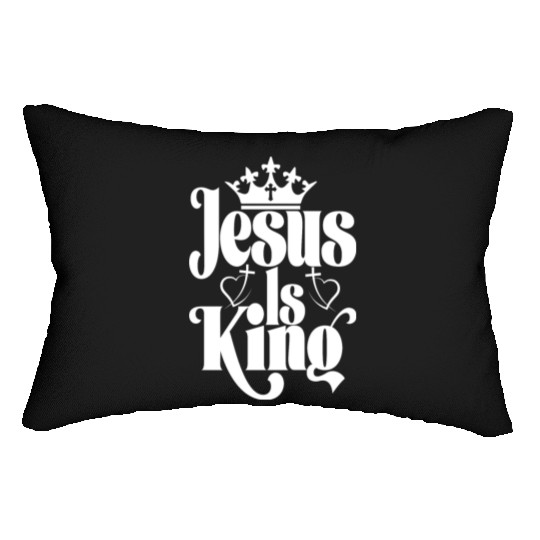 Jesus Is King Love Jesus Christian Christmas Lumbar Pillows