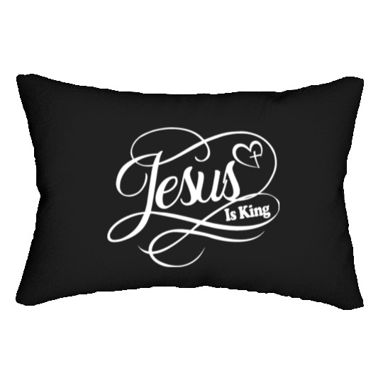 Jesus Is King Love Jesus Christian Christmas Lumbar Pillows