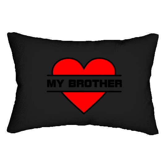Heart I love my brother Lumbar Pillows