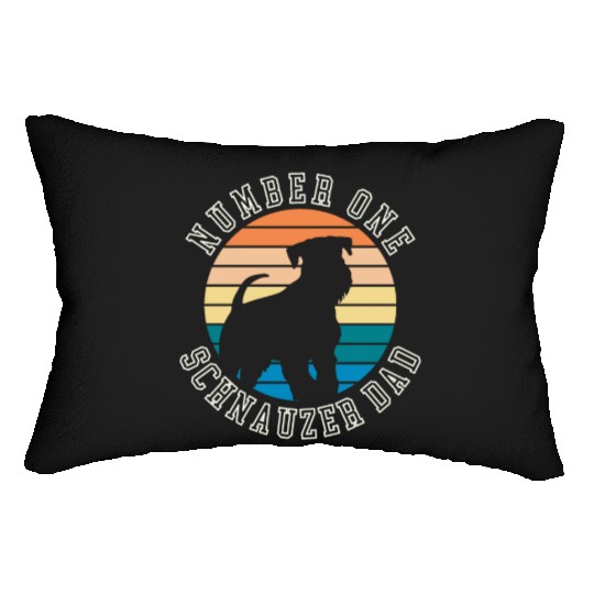 Number One Schnauzer Dad Lumbar Pillows