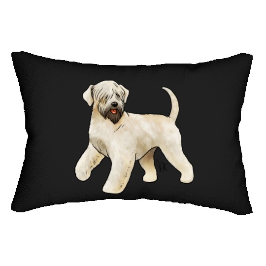 Dog Soft Coated Wheaten Terrier Irish Cream Lumbar Pillows