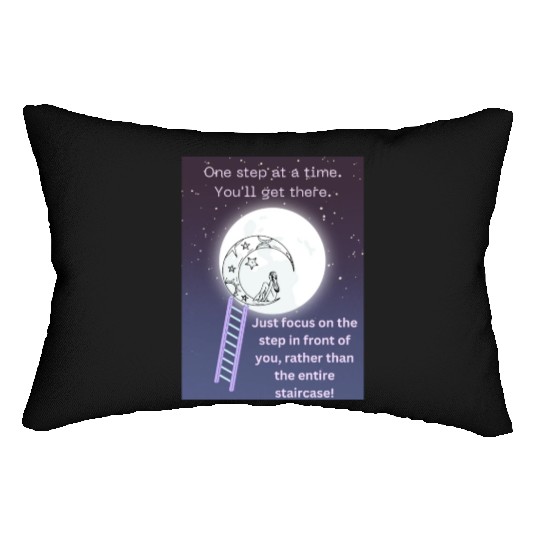 Full Moon Inspirational Quote Poster Lumbar Pillows