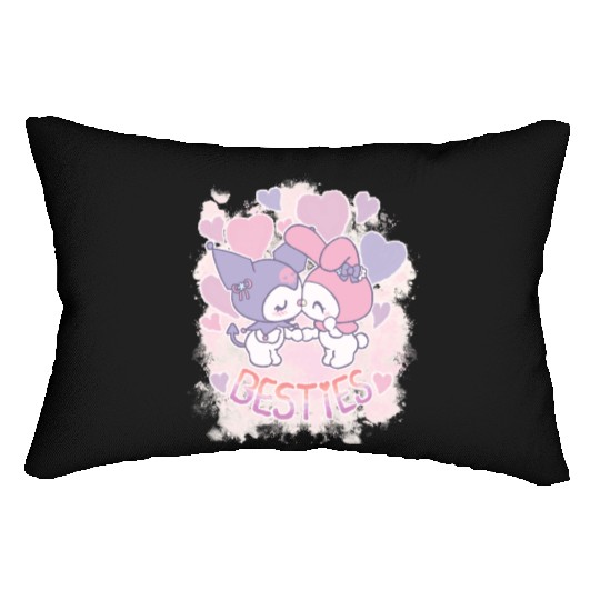 Funny Bunny and Kitty kissing Lumbar Pillows