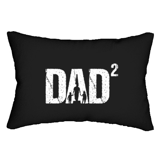 Mens Dad Of Two Father Dad Squared Lumbar Pillows