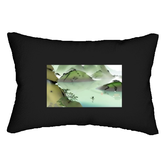 The Swimming dolphin Lumbar Pillows